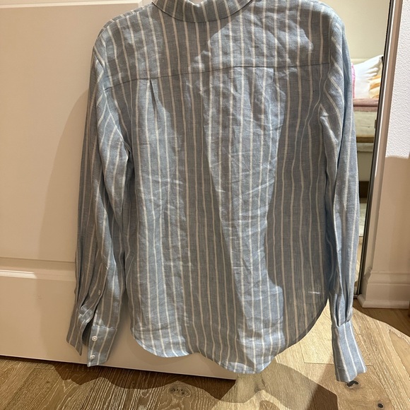 Reformation button up striped oversized long sleeve - Picture 3 of 4